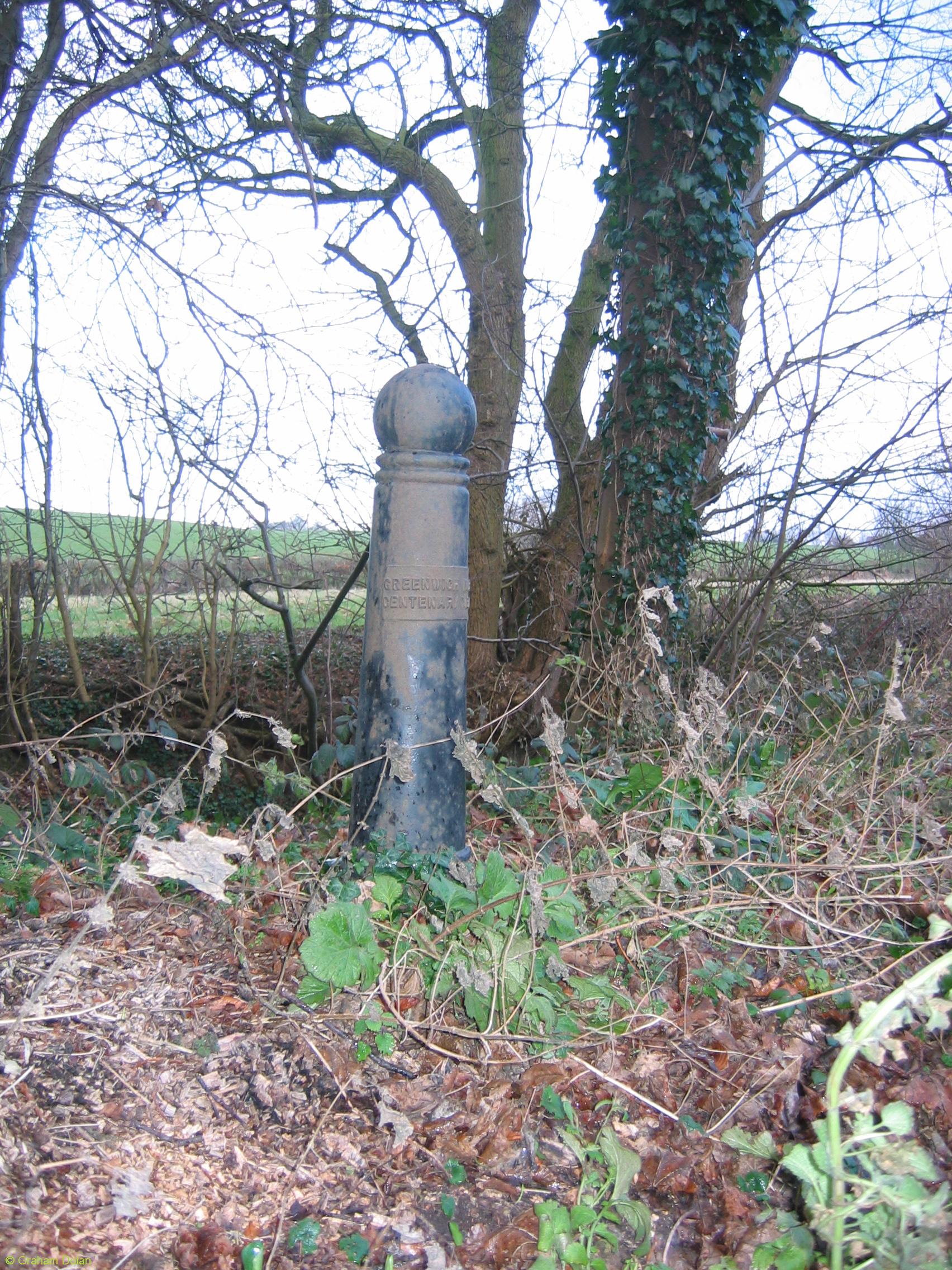 Greenwich Meridian Marker; England; Hertfordshire; Old Hall Green